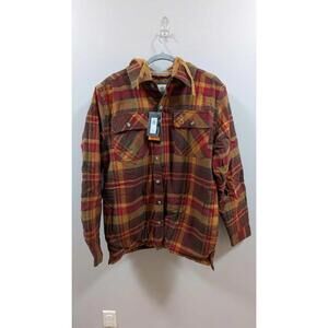 Legendary Whitetails Hooded Flannel Jacket - Men's Medium - Maple Plaid Pattern
